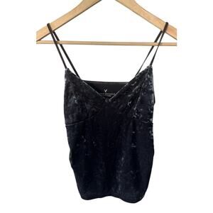 American Eagle Grey Crushed Velvet Tank Top XS